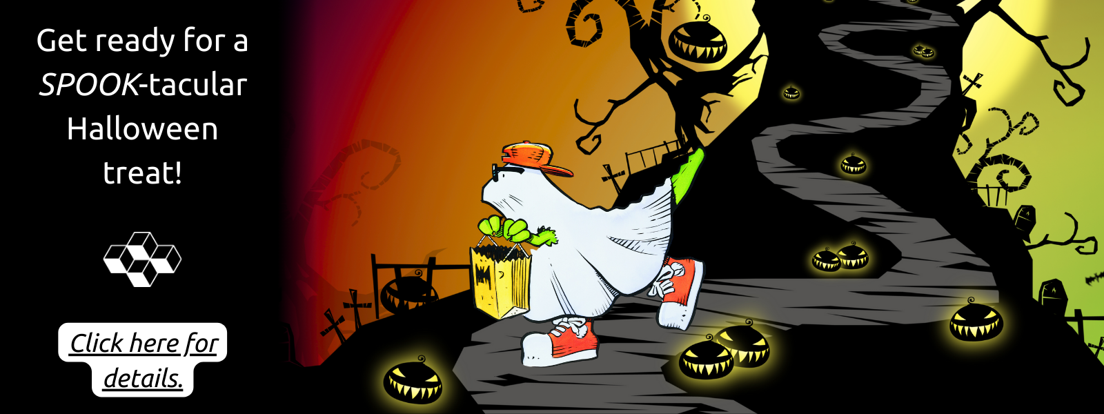 Savasaurus Club Halloween Desktop Website Banner